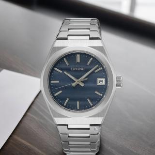 【SEIKO 精工】SEIKO 精工 CS系列 條紋 大三針 石英手錶-34mm SK040(SUR575P1/6N42-00N0B)