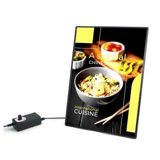 壓克力選單 薄燈箱 廣告展示架 180-ABA4L 夜景價格牌 菜單牌 A4相框 桌上燈箱(LED發光展示牌 廣告燈箱)