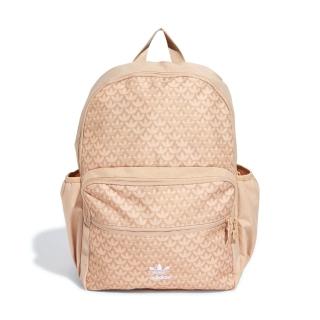 【adidas 愛迪達】Monogram BP 米色 中性 運動 滿版 復古 流行 包包 後揹包 IX7463