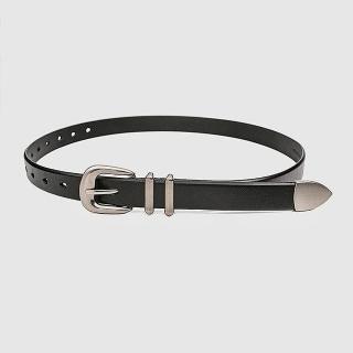 【KT DADA】腰帶女 精品皮帶 銀扣腰帶 復古皮帶 方扣皮帶 個性皮帶 女生 腰封 牛皮腰帶 真皮腰