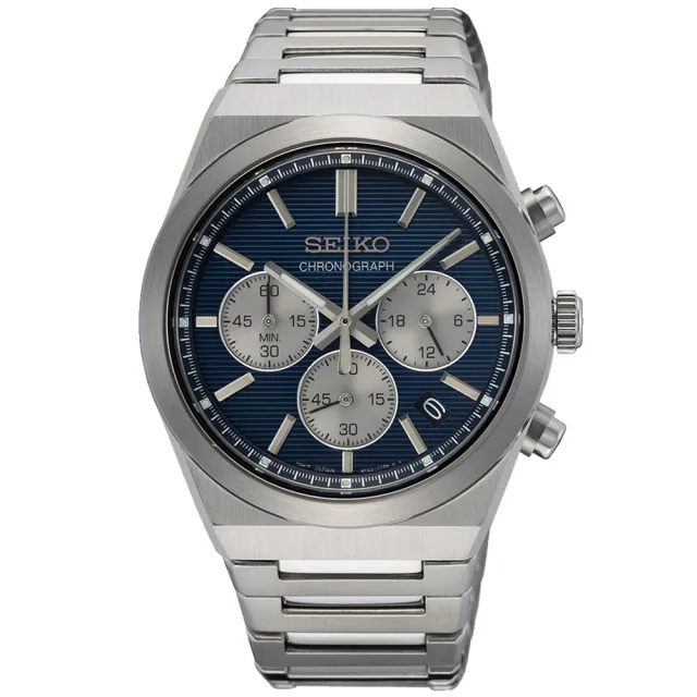 【SEIKO 精工】CS系列 簡約計時石英腕錶 母親節 禮物 推薦(SSB453P1/8T63-02F0B)