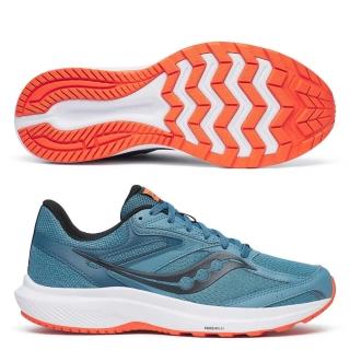 【SAUCONY 索康尼】COHESION 17 WIDE 男款 寬楦 慢跑鞋(S20944-203 藍 黑 走路鞋 緩衝 避震 休閒)