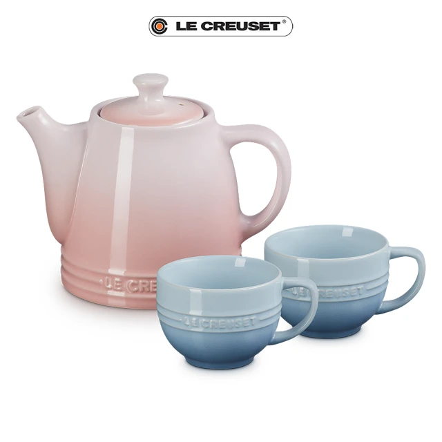 Le Creuset 瓷器新娘系列茶具組(貝殼粉/海岸藍)