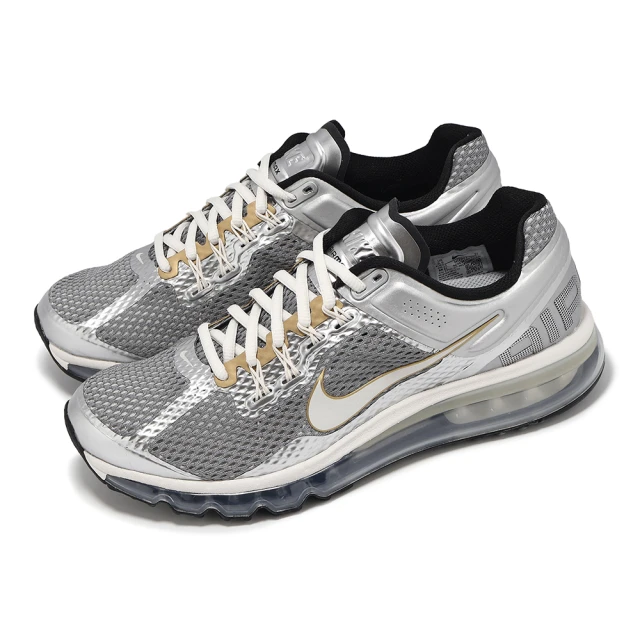 NIKE 耐吉 休閒鞋 Air Max 2013 男鞋 金 銀灰 氣墊 緩衝 厚底 運動鞋(HJ7901-095)