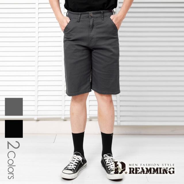 【Dreamming】閃電刺繡伸縮休閒短褲  彈力 舒適(共二色)