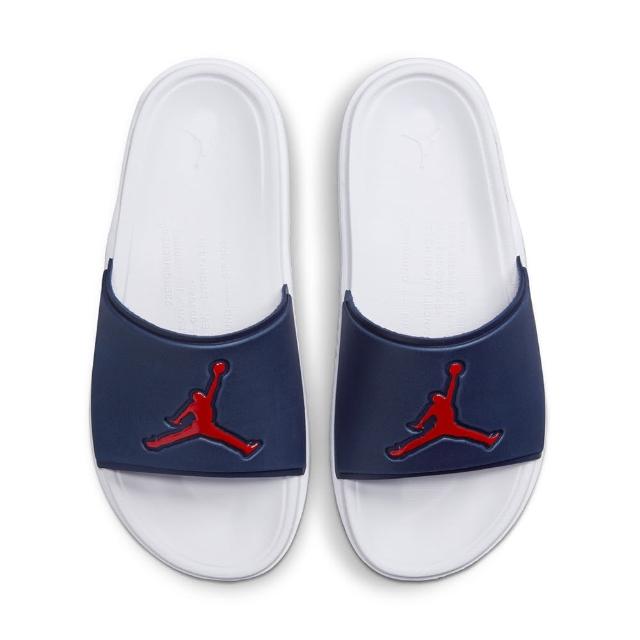 【NIKE 耐吉】JORDAN JUMPMAN SLIDE 拖鞋 男 運動 AJ 喬丹 藍白(FQ1598-402 ∞)