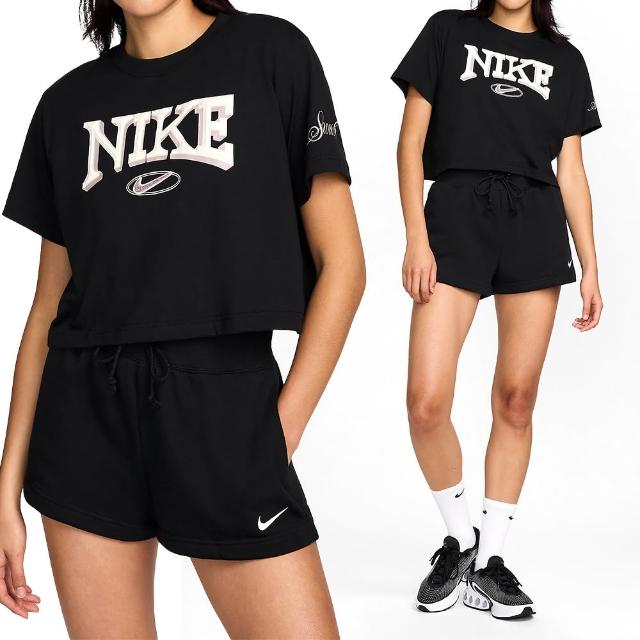 【NIKE 耐吉】AS W NSW SS Tee OC Varzity 女款 黑色 運動 休閒 短袖 FZ2856-010