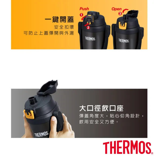 【THERMOS 膳魔師】不鏽鋼彈蓋真空保冷瓶2500ml(FFV-2501)