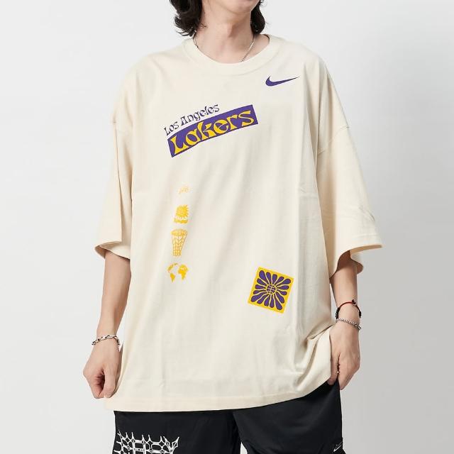 【NIKE 耐吉】LAL M NK CTS NBA ED SS OS T 男款 黃色 圖案 湖人 休閒 短袖 FV9274-901