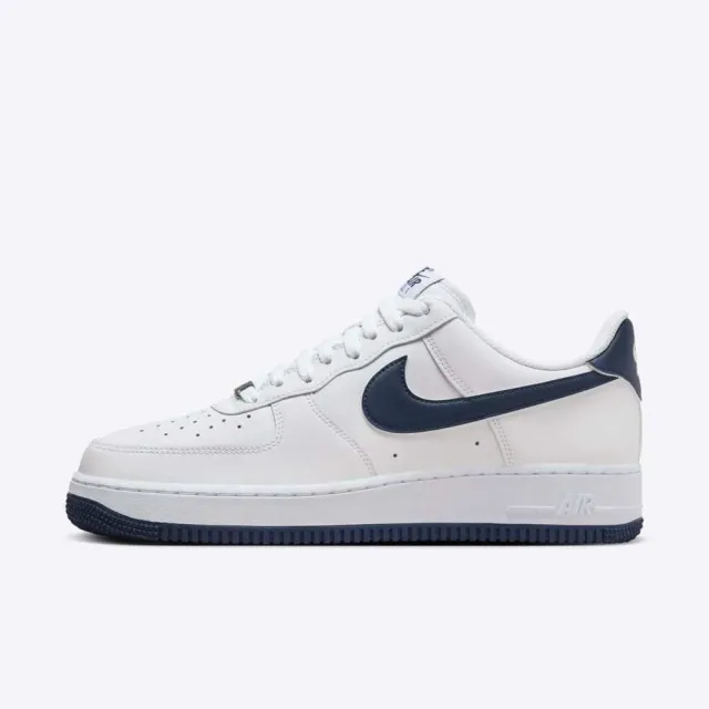 【NIKE 耐吉】Air Force 1 07 男 休閒鞋 運動 經典 AF1 穿搭 白 海軍藍(FJ4146-104)