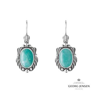 【Georg Jensen 官方旗艦店】HERITAGE系列 2025 年度耳環(氧化純銀 天河石)