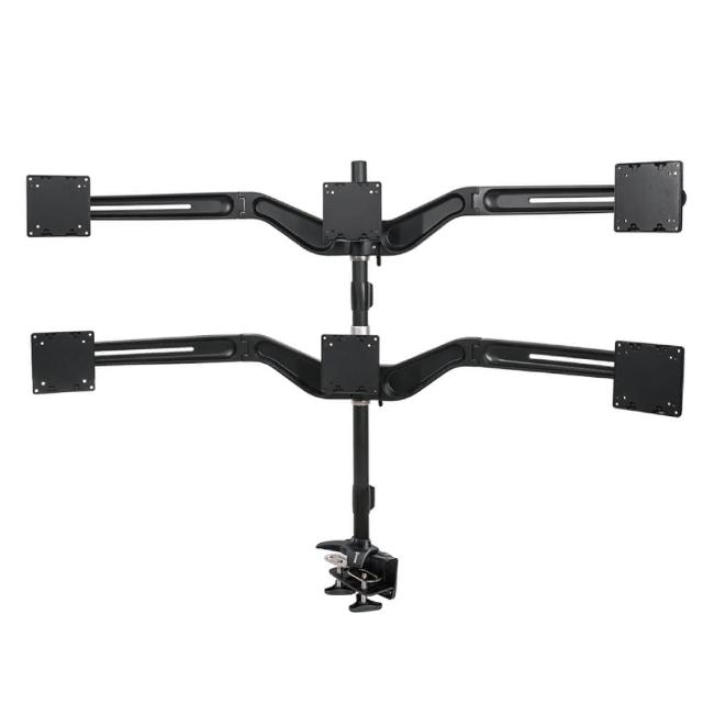 ErgoGrade EGTC746Q ErgoGrade EGTC746Q 多螢幕支架,專為辦公與娛樂設計,採用高強度鋁合金材質,淨重11.98KG,尺寸1300 x 730 x 150 mm。支援國際VESA安裝標準,適用12.5吋以下至24吋螢幕,每個螢幕承載2-6KG,黑色系外觀時尚耐用。完美解決多顯示器空間問題,提升工作效率與舒適度,適合專業使用者選購。