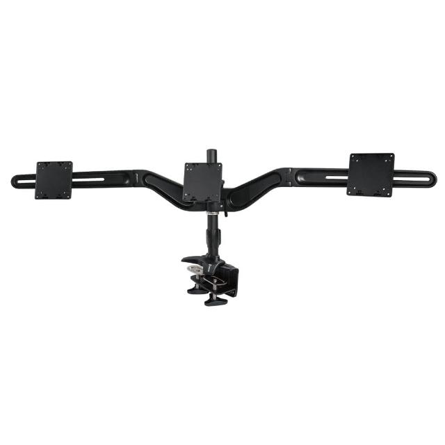 【ErgoGrade】快拆式穿夾兩用鋁合金三螢幕螢幕支架EGTC743Q(壁掛架/電腦螢幕架/長臂/旋臂架/桌上型支架)