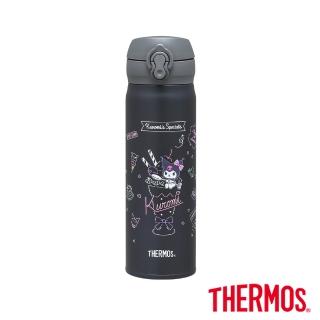 【THERMOS 膳魔師】酷洛米不鏽鋼超輕量彈蓋真空保溫瓶500ml(JNL-504KU-DGY)