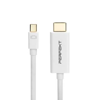 【PERFEKT】Mini DisplayPort 轉HDM 超畫質影音訊號轉接器 筆電 Macbook 顯示卡 電腦螢幕 200cm 2公尺 MD-H02