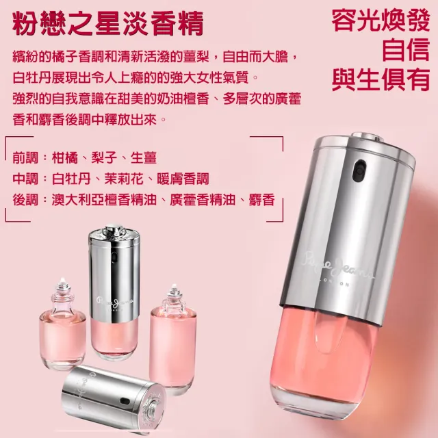 【Pepe Jeans】London 粉戀之星淡香精尊貴禮盒-珍藏版-淡香精30ml+身體乳60ml+沐浴乳60ml(專櫃公司貨)
