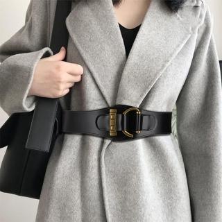 【MoonDy】腰封 腰帶 皮帶 真皮腰帶 彈力腰帶 毛衣皮帶 造型腰封 復古風皮帶 鬆緊腰封 女生腰帶