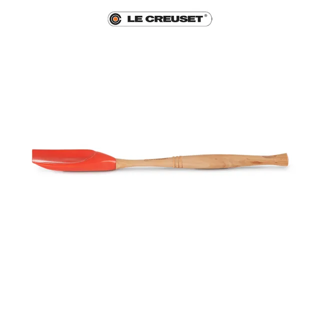 【Le Creuset】耐熱矽膠V鏟杓(火焰橘)