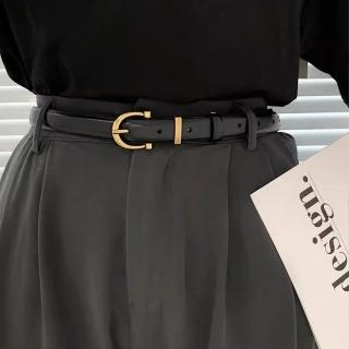 【LEESA】真皮腰帶\皮帶女\復古皮帶\精品皮帶\牛皮皮帶\女款皮帶\細腰帶\細皮帶\皮具\韓國皮帶\