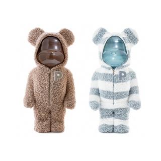 【BE@RBRICK】GELATO PIQUE x BE@RBRICK BEIGE / MINT WHITE 棕色 水藍 睡衣熊 1000%