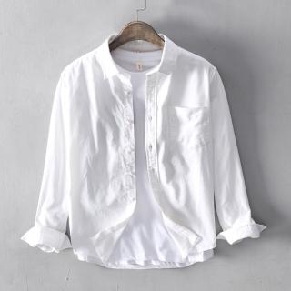 【巴黎精品】現貨+預購 襯衫長袖上衣(日式簡約口袋休閒男裝6色a1et59)