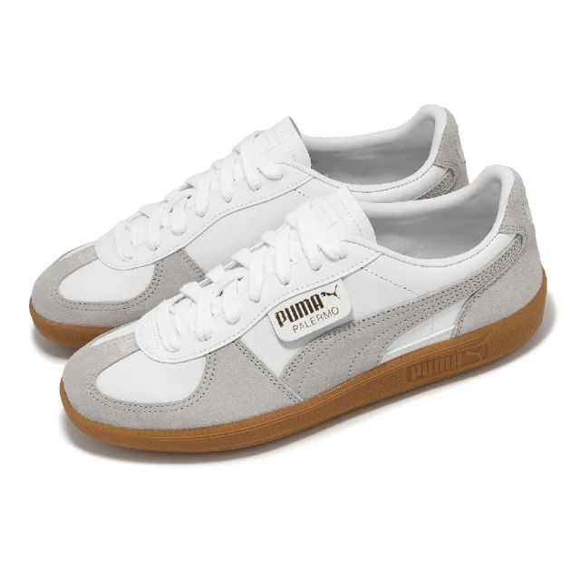 PUMA 德訓鞋 Palermo Lth 男鞋 女鞋 白 灰 麂皮 復古 休閒鞋 情侶鞋 ROSE同款(396464-12)