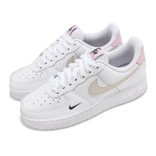 【NIKE 耐吉】休閒鞋 Wmns Air Force 1 07 女鞋 男鞋 白 米白 粉紅 AF1 小勾(HF9992-100)