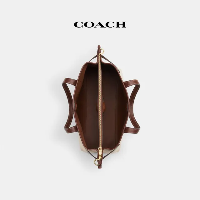 【COACH蔻馳官方直營】HANNA COACH圖案 CARRYALL手袋-IM/自然色 混合色(CS190)