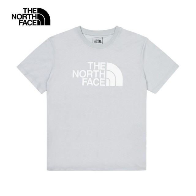 【The North Face】TNF 北臉 短袖上衣 吸濕 排汗 W FOUNDATION LOGO S/S TEE - AP 女 灰色(NF0A89QUA0M)