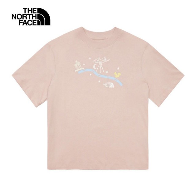 【The North Face】TNF 北臉 休閒 運動 短袖上衣 W S/S TNF ELEMENT RLX TEE - AP 女 粉色(NF0A8ASQLK6)