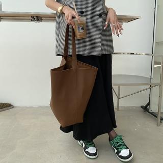 【LEESA】皮革包包\通勤包\復古包包\單肩包\大容量\大水桶包\肩揹包\腋下包\子母包\水桶包韓國\