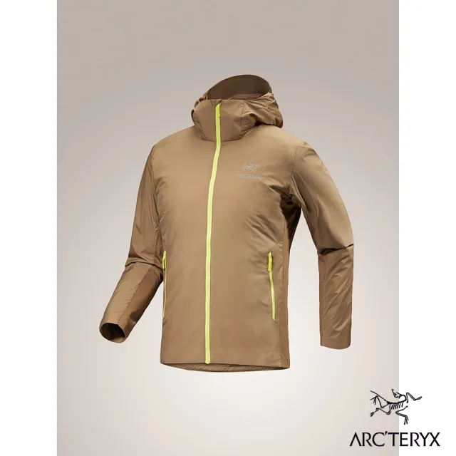 【Arcteryx 始祖鳥】男 Atom SL 化纖外套(帆布棕/喜悅黃)