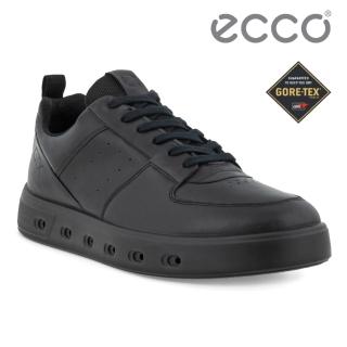 【ecco】STREET 720 M SNEAKER 街頭趣闖防水皮革休閒鞋 男鞋(黑色 52081401001)