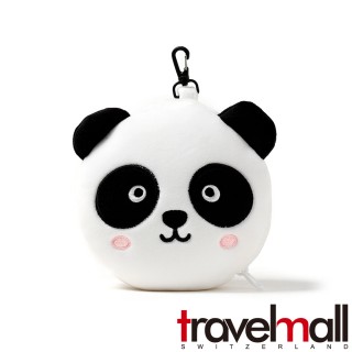 【Travelmall】2IN1多功能旅行舒適枕頭眼罩(熊貓)
