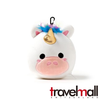 【Travelmall】2IN1多功能旅行舒適枕頭眼罩(獨角獸)