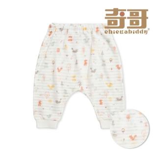 【奇哥】Chic a Bon 嬰幼童裝 小森林嬰兒長褲-天絲橫紋單面布(3-36個月)