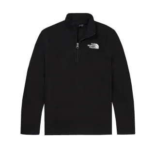 【The North Face 官方旗艦】北面兒童黑色舒適保暖立領抓絨外套｜8AZMJK3