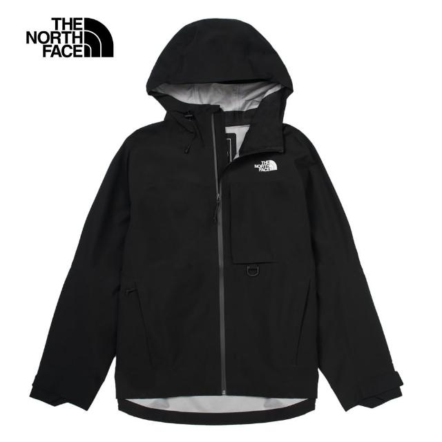 【The North Face 官方旗艦】北面男款黑色FUTURELIGHT防水透氣連帽衝鋒衣｜89ZJJK3(外套)