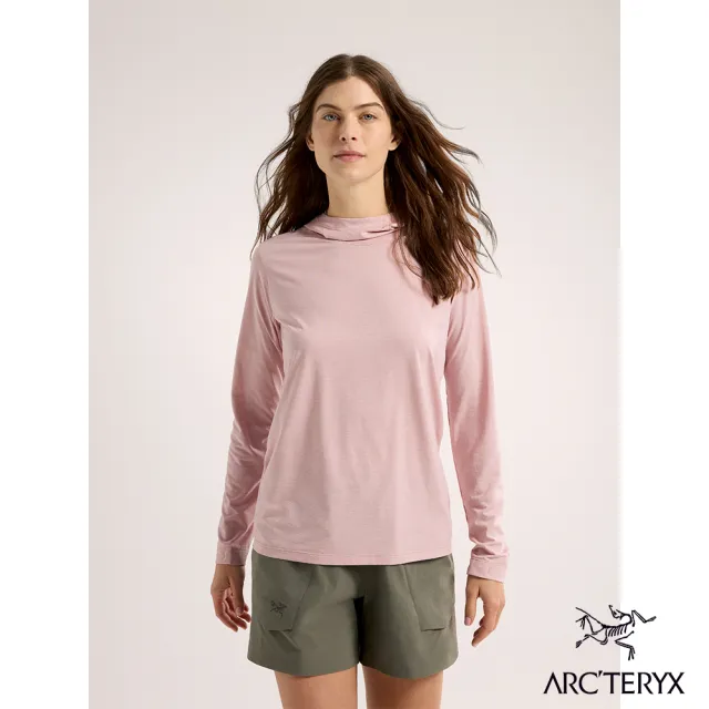 【Arcteryx 始祖鳥】女 Taema 快乾長袖套頭衫(野玫瑰雜粉)