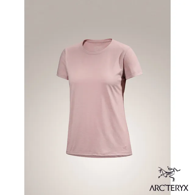 【Arcteryx 始祖鳥】女 Taema 快乾短袖圓領衫(野玫瑰雜粉)