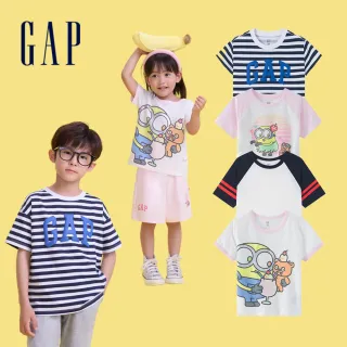 【GAP】兒童裝 Gap x Minions小小兵聯名 Logo純棉印花圓領短袖T恤-多款任選(466038&545514&562512&562525)