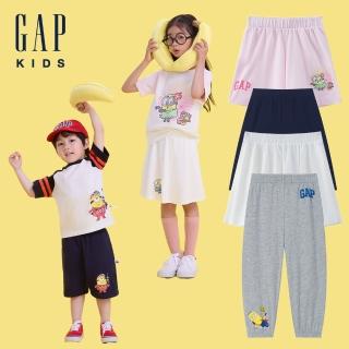 【GAP】兒童裝 Gap x Minions小小兵聯名 Logo純棉短褲/短裙/休閒褲-多款任選(545543&477871&510185&562527)
