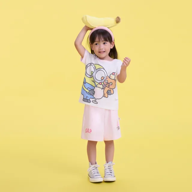 【GAP】兒童裝 Gap x Minions小小兵聯名 Logo純棉短褲/短裙/休閒褲-多款任選(545543&477871&510185&562527)