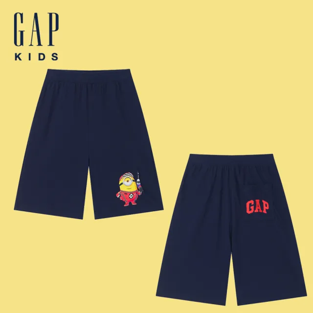 【GAP】兒童裝 Gap x Minions小小兵聯名 Logo純棉短褲/短裙/休閒褲-多款任選(545543&477871&510185&562527)
