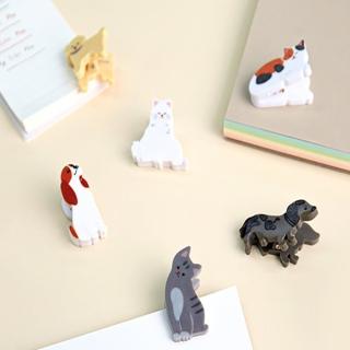 【Quokka n Friends】小狗小貓磁鐵夾組合(夾子 文具 冰箱夾 拍立得)