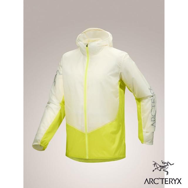 【Arcteryx 始祖鳥】男 Norvan 風衣外套(絹絲白/喜悅黃)