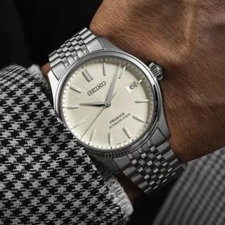 【SEIKO 精工】Presage 職人匠心機械錶-米x銀/40.2mm 雙12限定(SPB463J1/6R55-00H0S)