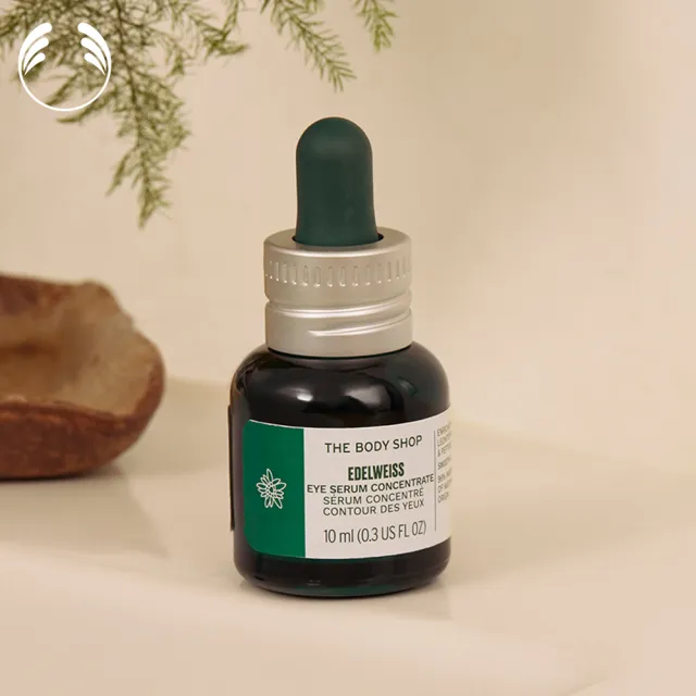 【THE BODY SHOP 美體小舖】雪絨花 漾顏奇肌亮眼精華露-10ML(眼部保養)