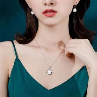 【LEESA】母親節禮物 天然珍珠項鍊\鎖骨項鍊\抗過敏項鍊\S925純銀項鍊\女生項鍊\珍珠項鍊女\高階飾品\一週