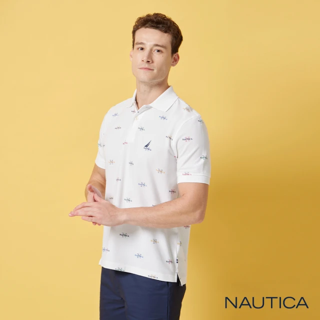 NAUTICA 男裝 簡約休閒彈性長褲(卡其)品牌優惠